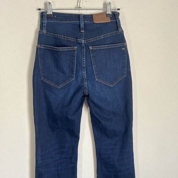 Madewell Jeans Women's 23 Curvy Cali Demi Boot Cut Blue Whiskers Stretch Denim - Picture 6 of 10